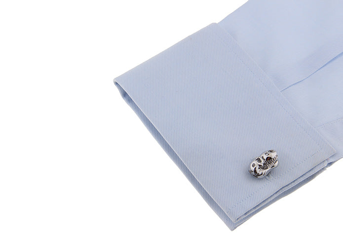 T Rex Cufflinks Silver Dinosaur Moving Jaw Cuff Links Tyrannosaurus Rex 3D Highly Detailed Whale Tail Backing
