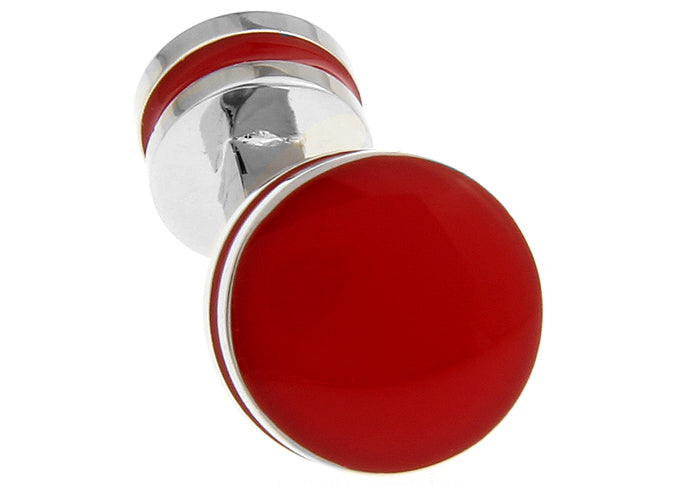 Red Agate Cufflinks Straight Post Power Design Fully Detailed Double Stripe Red Bands Cuff Links Groomsmen Cufflinks Wedding Cufflinks