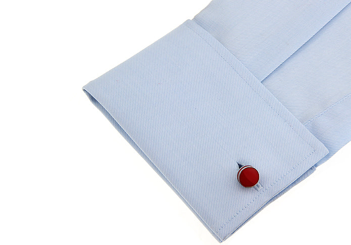 Red Agate Cufflinks Straight Post Power Design Fully Detailed Double Stripe Red Bands Cuff Links Groomsmen Cufflinks Wedding Cufflinks
