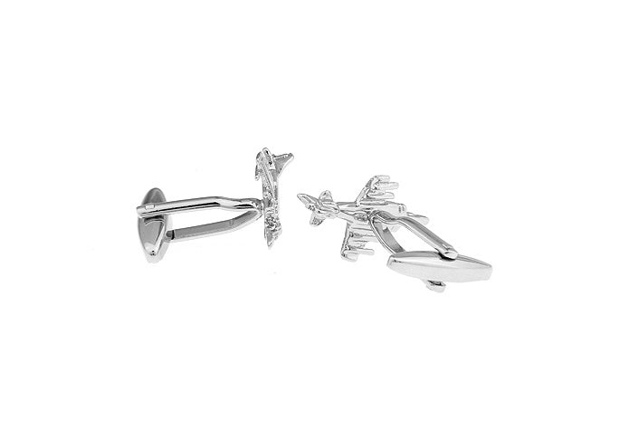 Silver Fighter Jet Cufflinks Harrier Jump Jet Air Force Pilot Airplane Military Jet Cuff Links Gift for Pilot