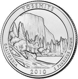 Yosemite National Park Coin Lapel Pin Uncirculated U.S. Quarter 2010 Tie Pin