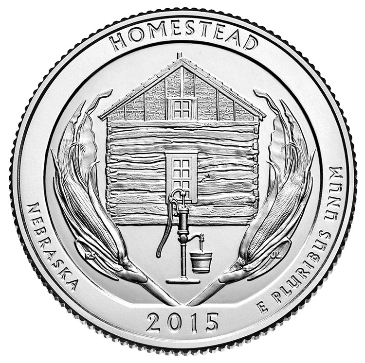 Homestead National Monument of America Coin Lapel Pin Uncirculated U.S. Quarter 2015 Tie Pin