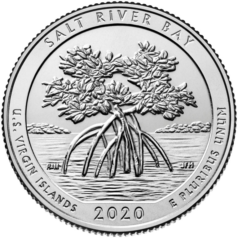 Salt River Bay National Historical Park and Ecological Preserve Coin Lapel Pin Uncirculated U.S. Quarter 2020 Tie Pin