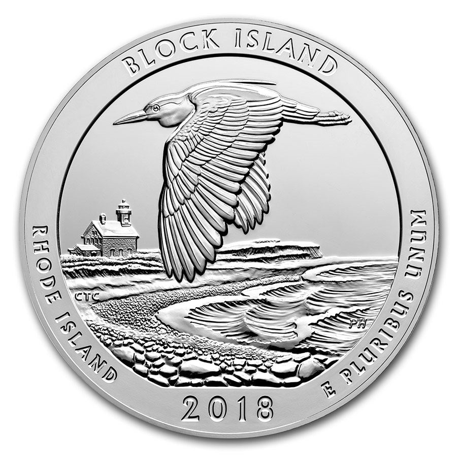 Block Island National Wildlife Refuge Coin Lapel Pin Uncirculated U.S. Quarter 2018 Tie Pin