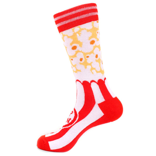 Popcorn Madness Socks Movie Time Novelty Socks Crazy Socks Cool Socks Funny Groomsmen Socks Party Time Pop Corn Crew Socks