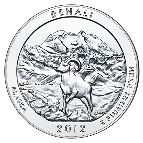 Denali National Park and Preserve Coin Lapel Pin Uncirculated U.S. Quarter 2012 Tie Pin
