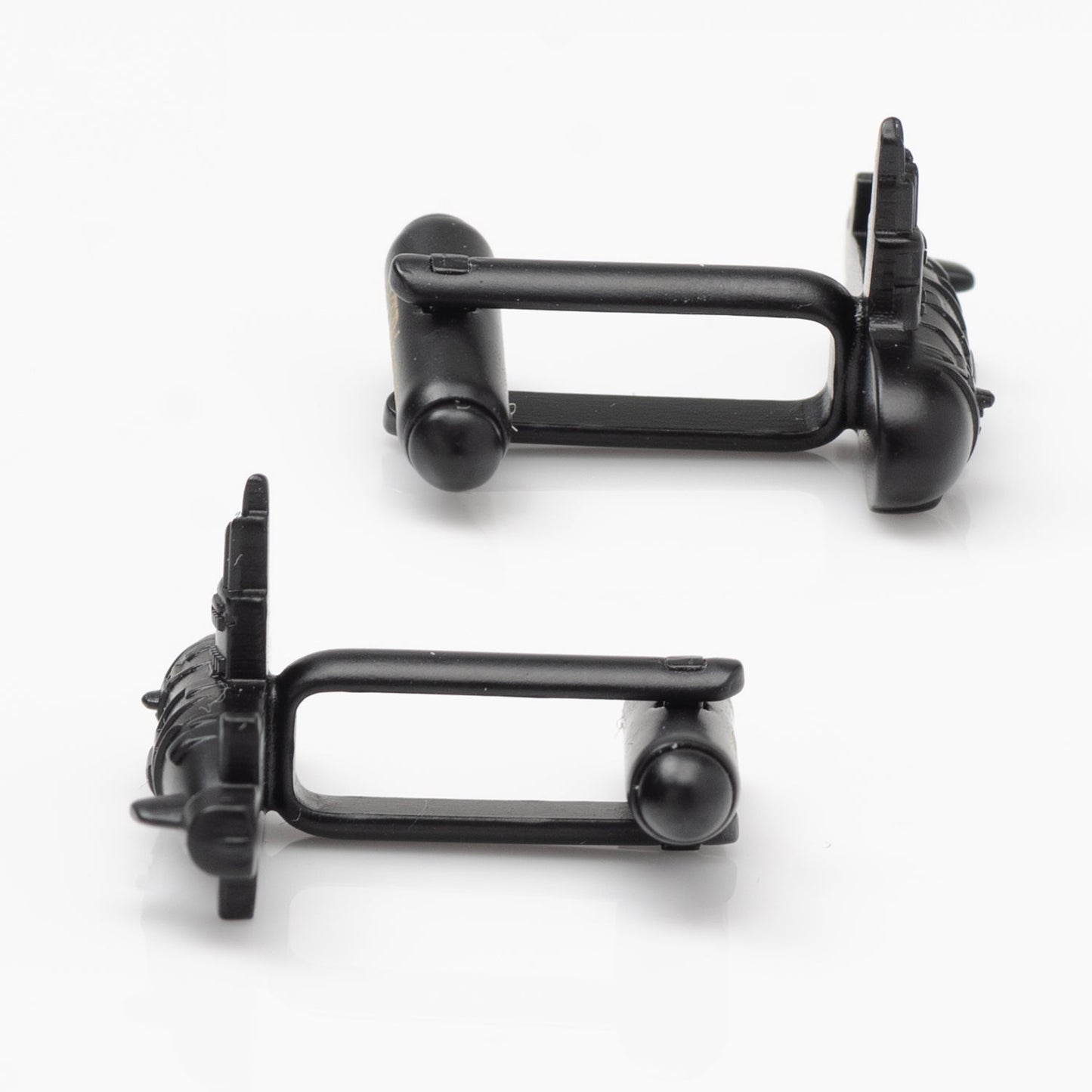 3D submarine cufflinks in matte black finish – military gift idea