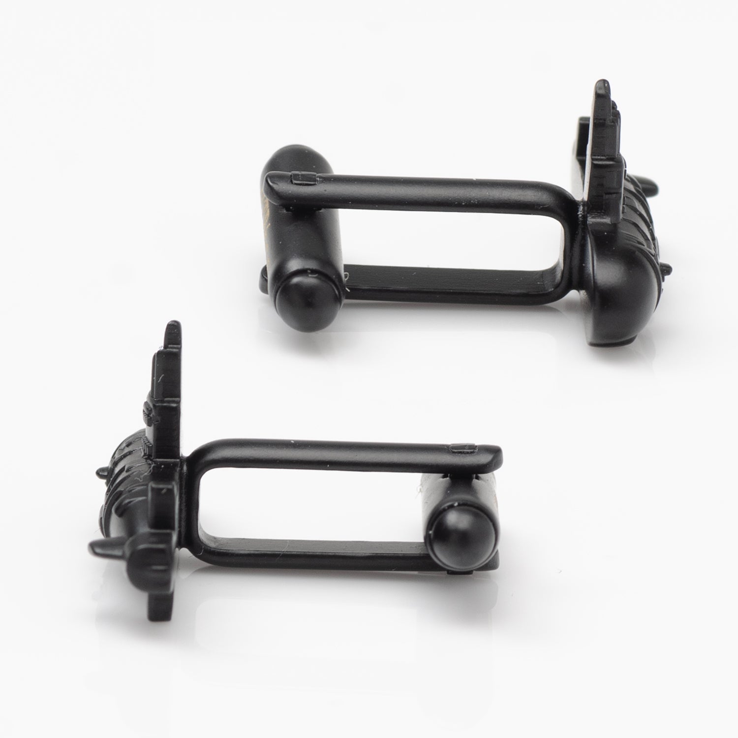 3D submarine cufflinks in matte black finish – military gift idea