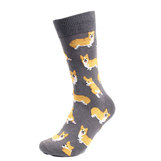 Corgis Dog Fun Socks Men's Dancing Dog Novelty Socks Funny Socks Dad Gifts Cool Socks Funny Groomsmen