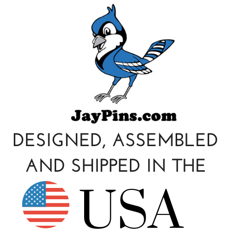 Jackie Robinson Cufflinks Number 42 White Blue Enamel Cuff Links