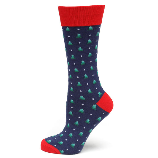 Red and green Christmas socks with tree and snowflake pattern – JayPins.com