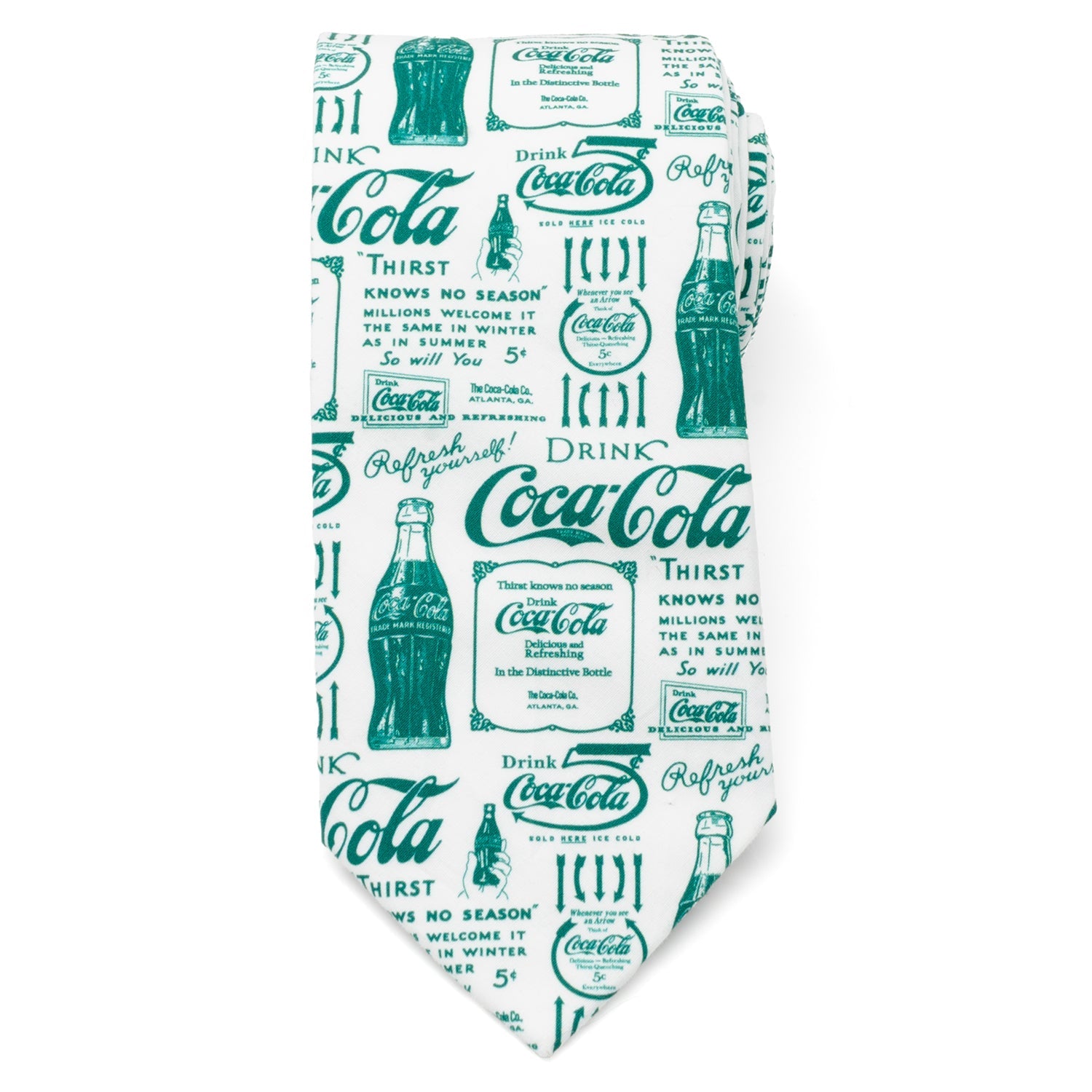 Coca-Cola patterned product on a white background