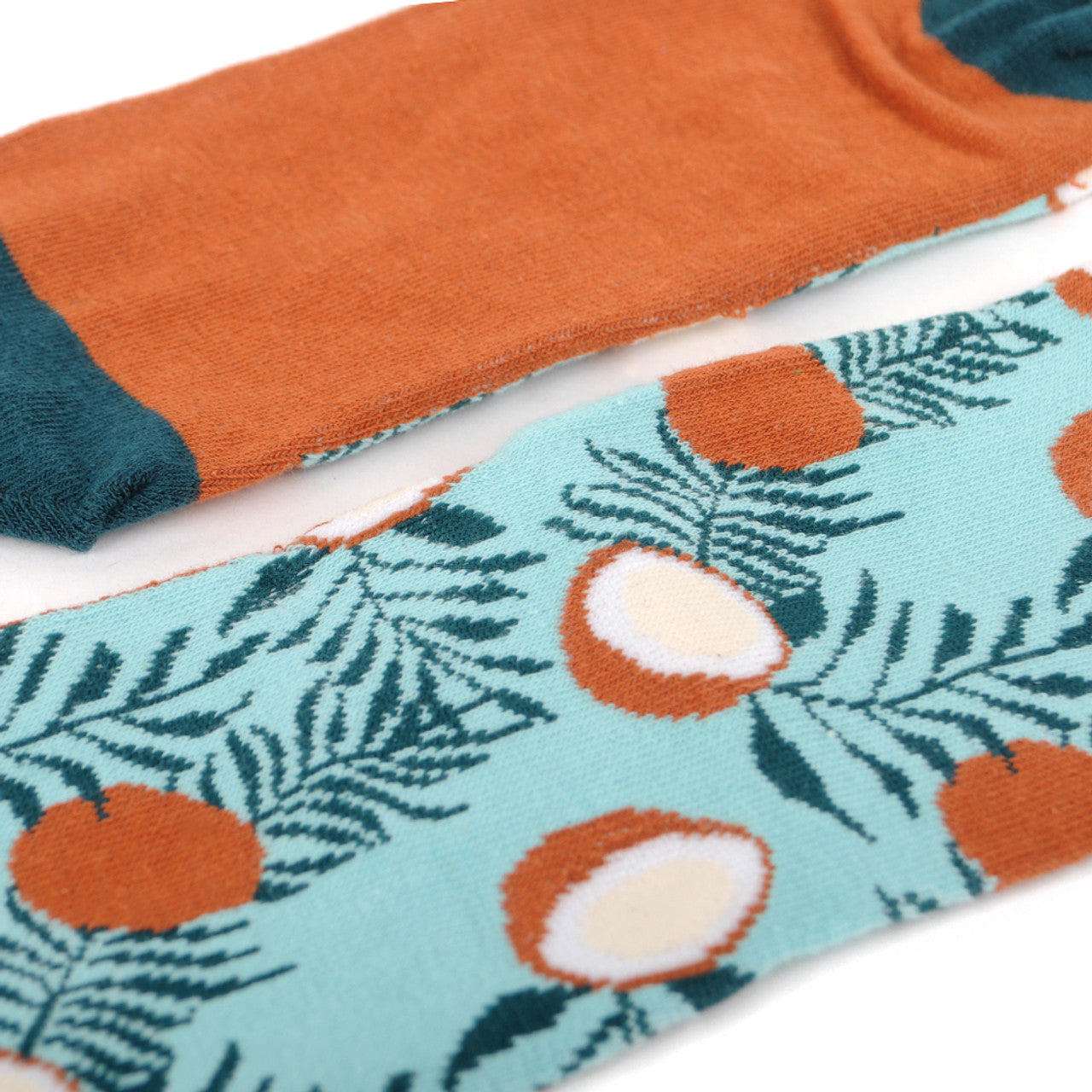Going Coconuts Socks Fun Crazy Tropical Island Socks Novelty Crew Socks Cool Coconut Days