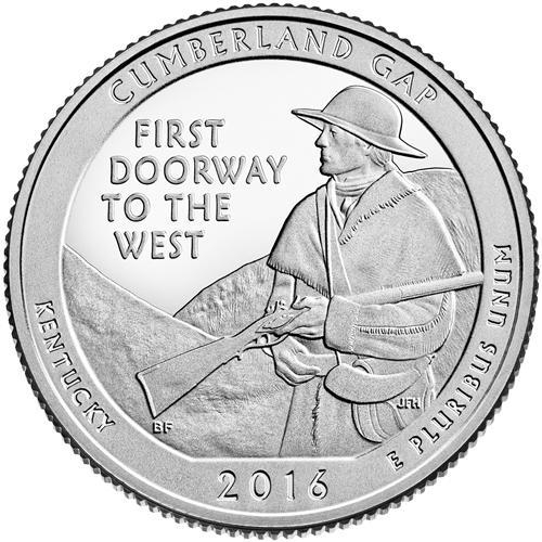 Cumberland Gap National Historical Park Coin Lapel Pin Uncirculated U.S. Quarter 2016 Tie Pin