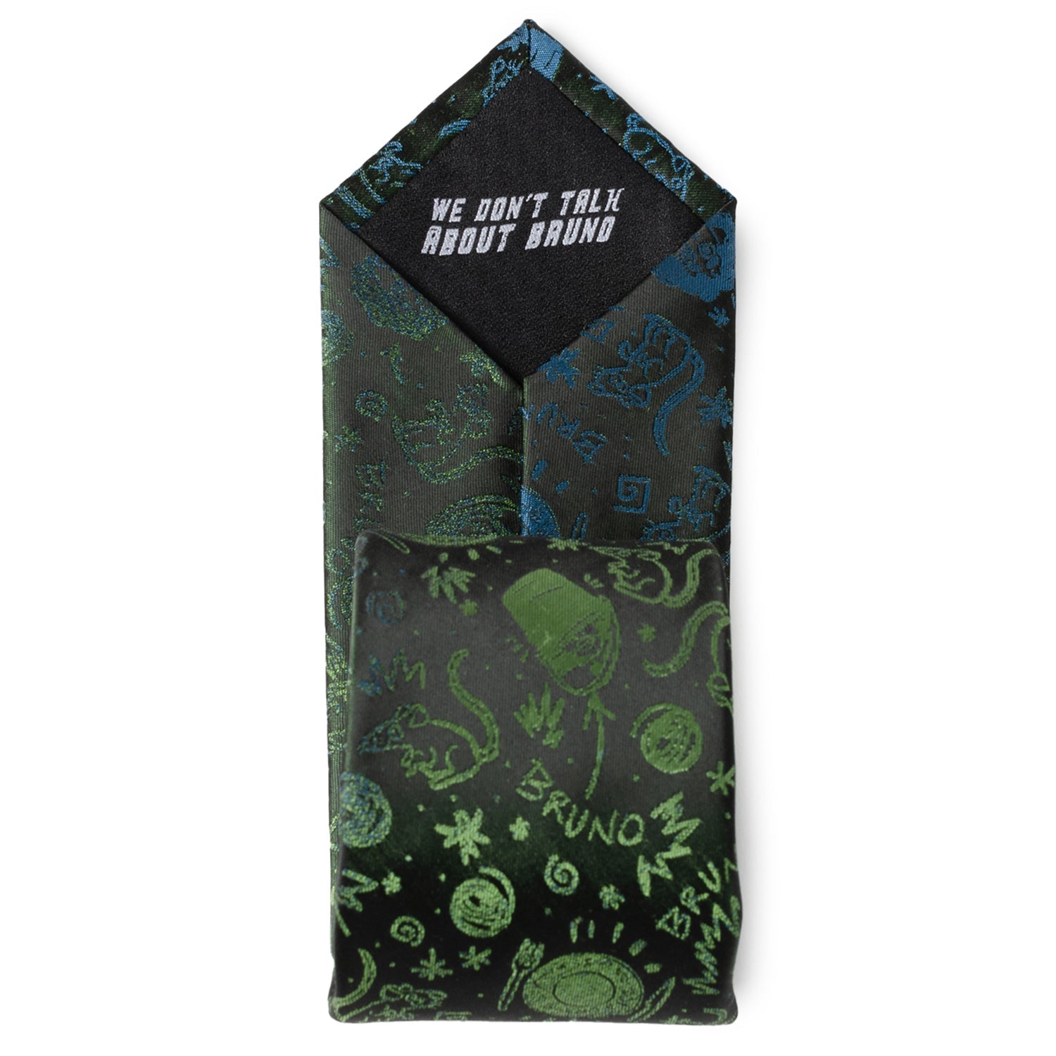Patterned product packaging with text on a white background