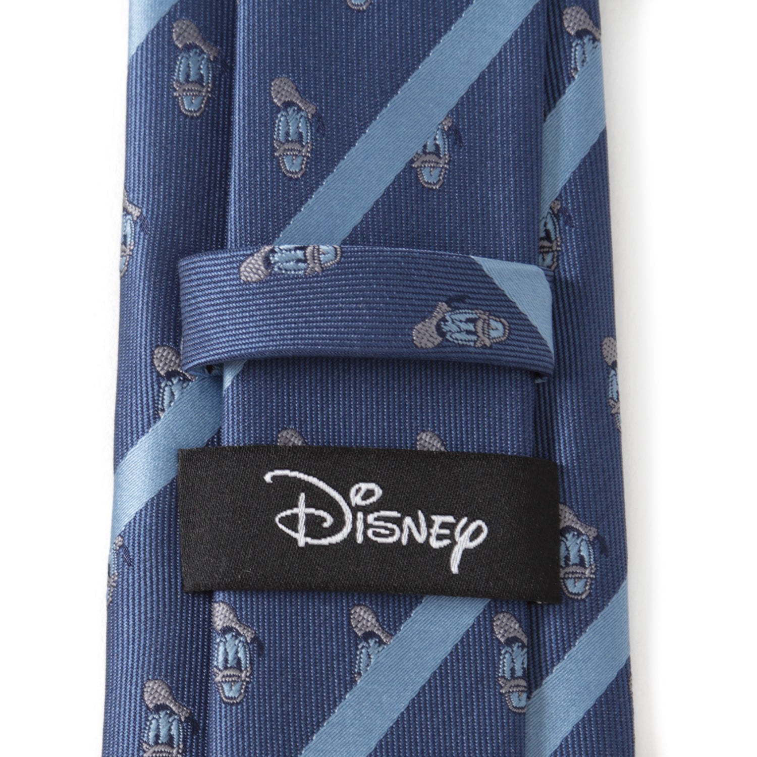 Blue tie with Disney logo and branding on a white background