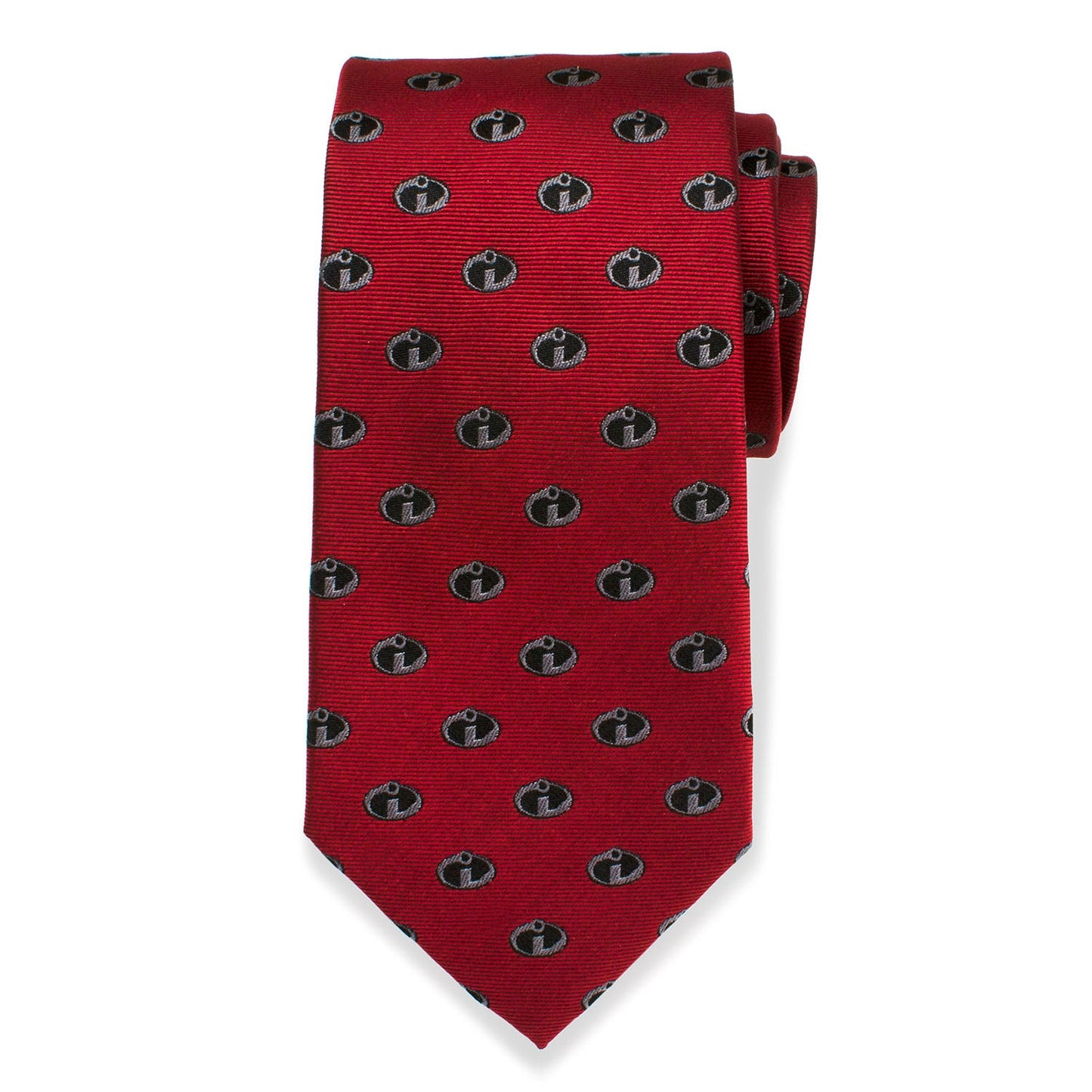 Red tie with black pattern on a white background The Incredibles