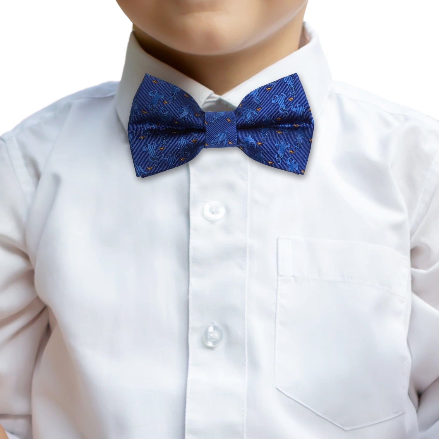 White shirt with a blue bow tie on a white background Aladdin Genie