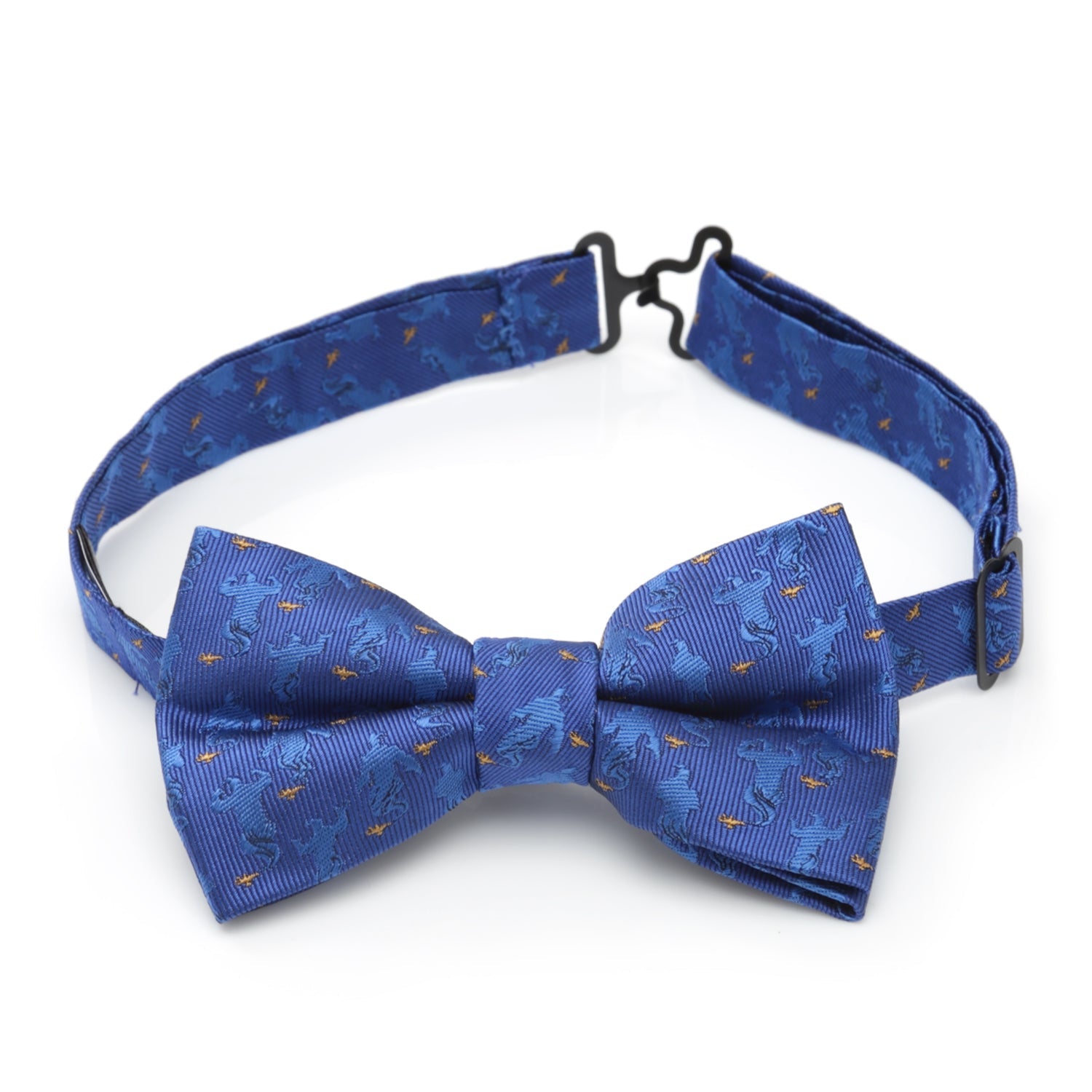 Blue bow tie with pattern on a white background Aladdin Genie