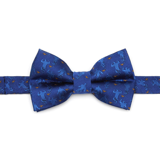 Blue bow tie with dog pattern on a white background Aladdin Genie