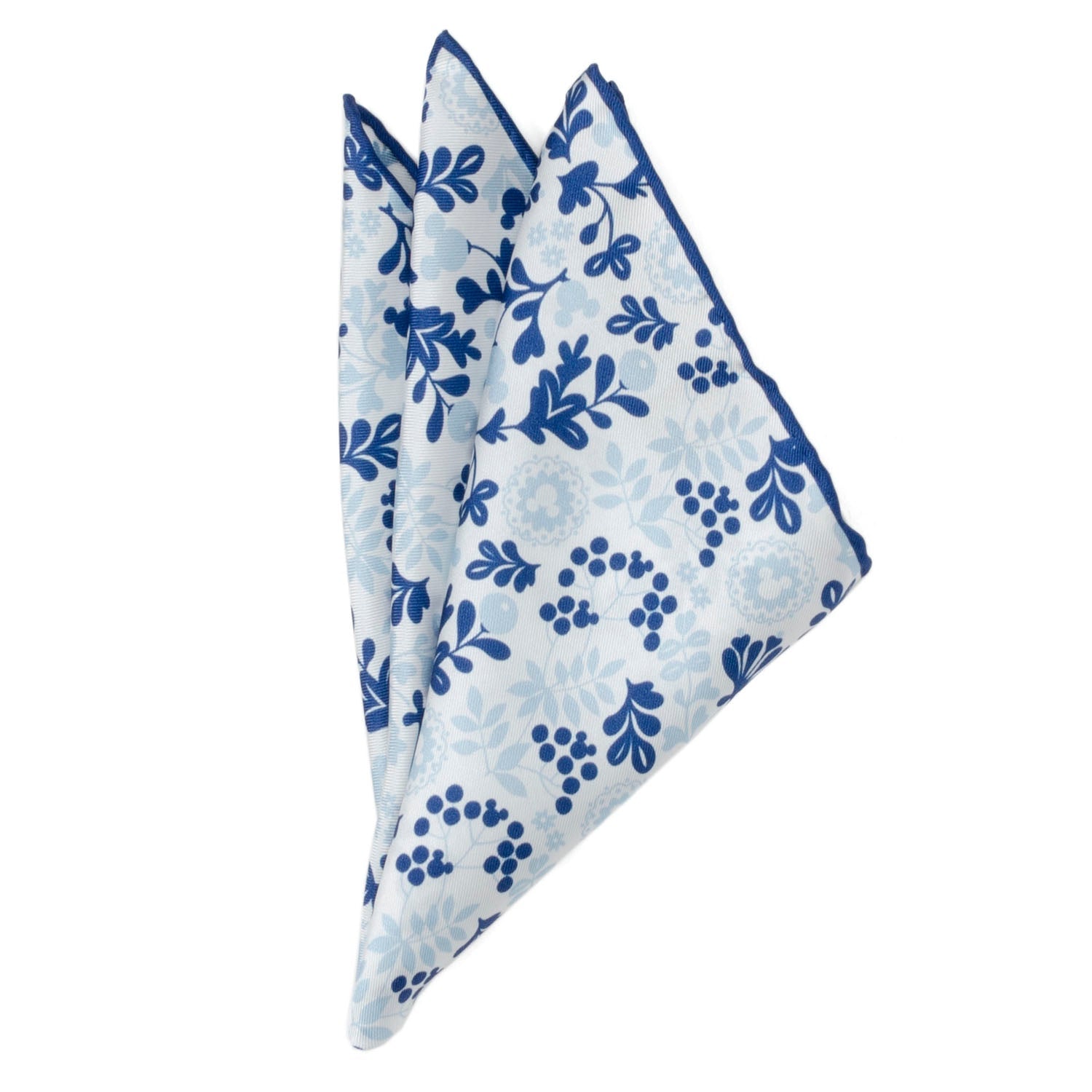 Blue floral patterned napkin on a white background Mickey Mouse
