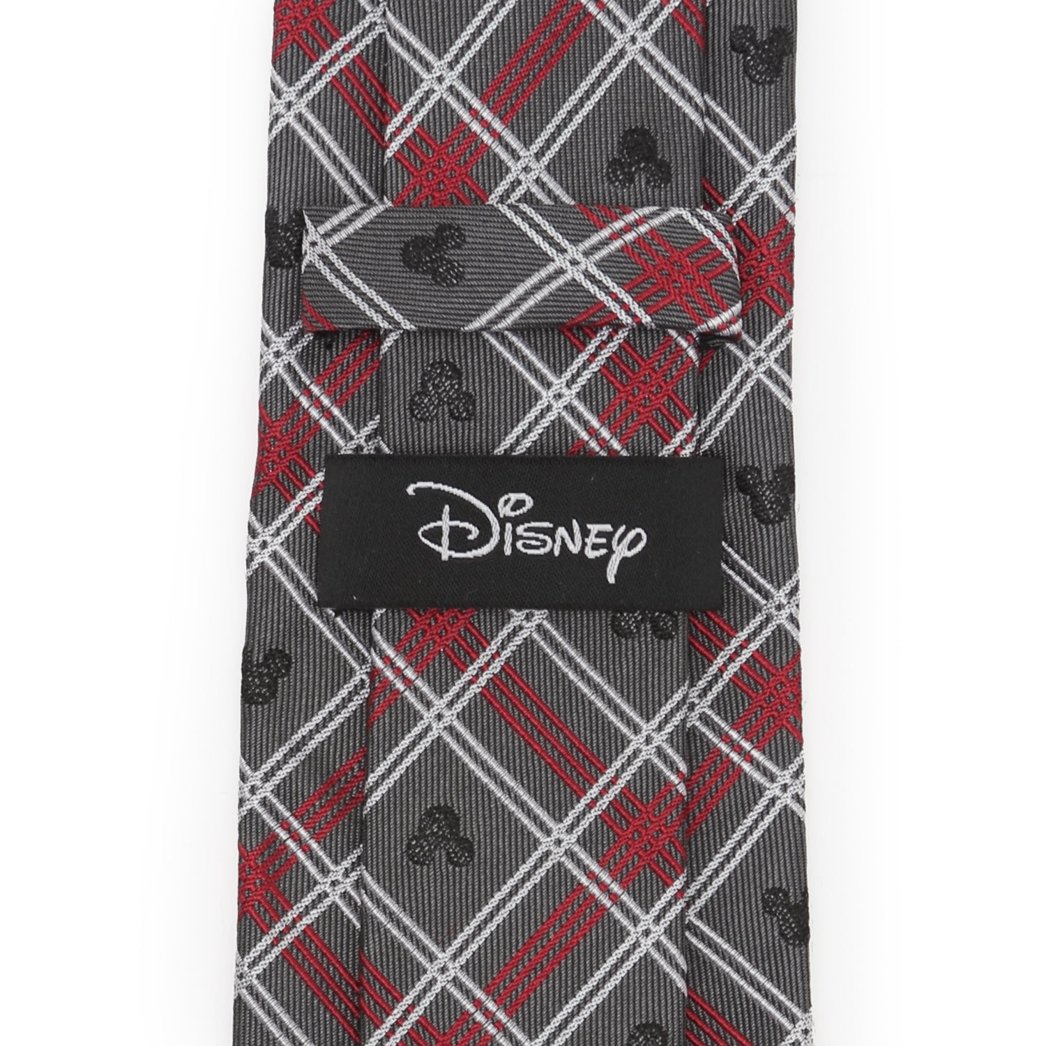 Plaid tie with Disney logo on a white background