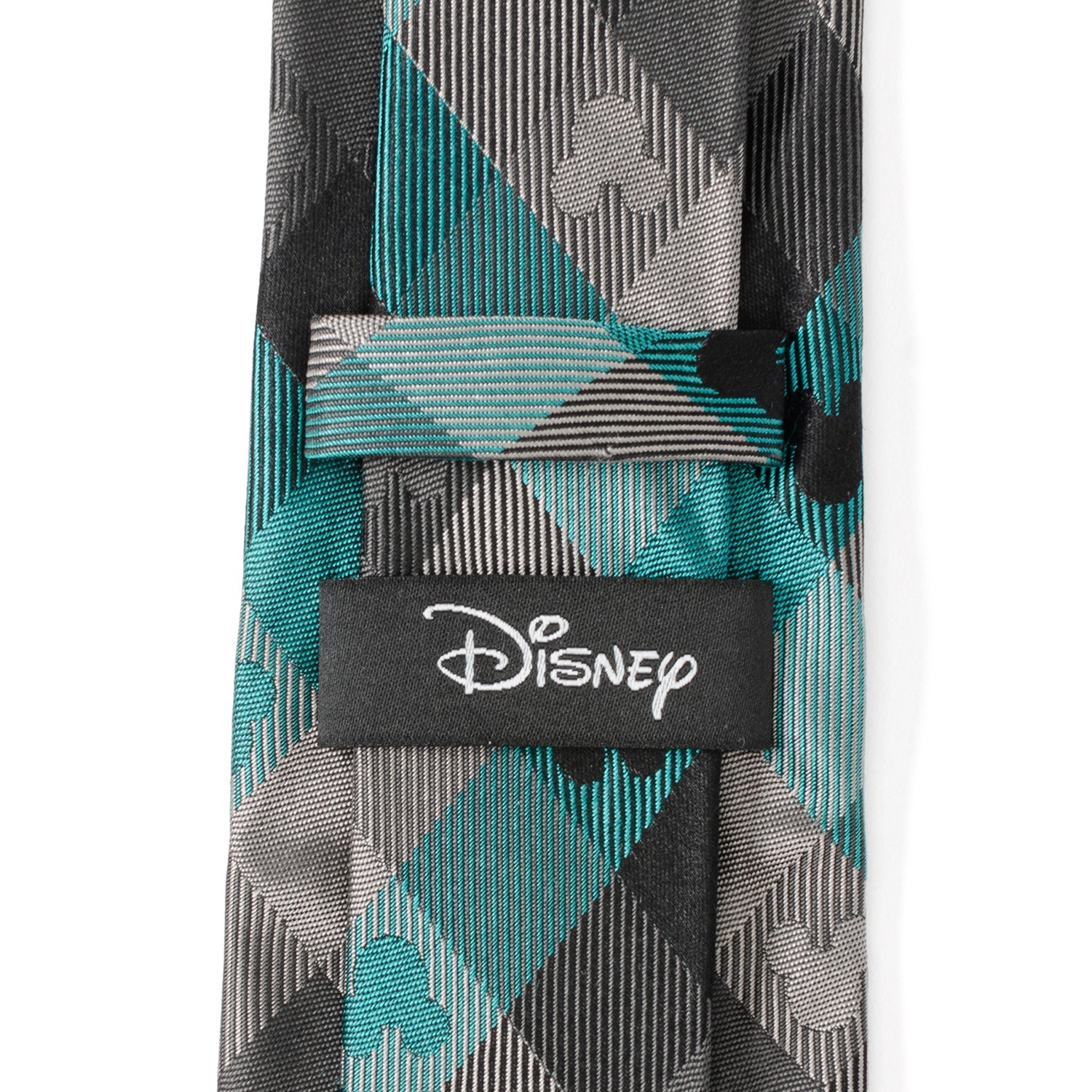 Patterned tie with Disney logo on a white background