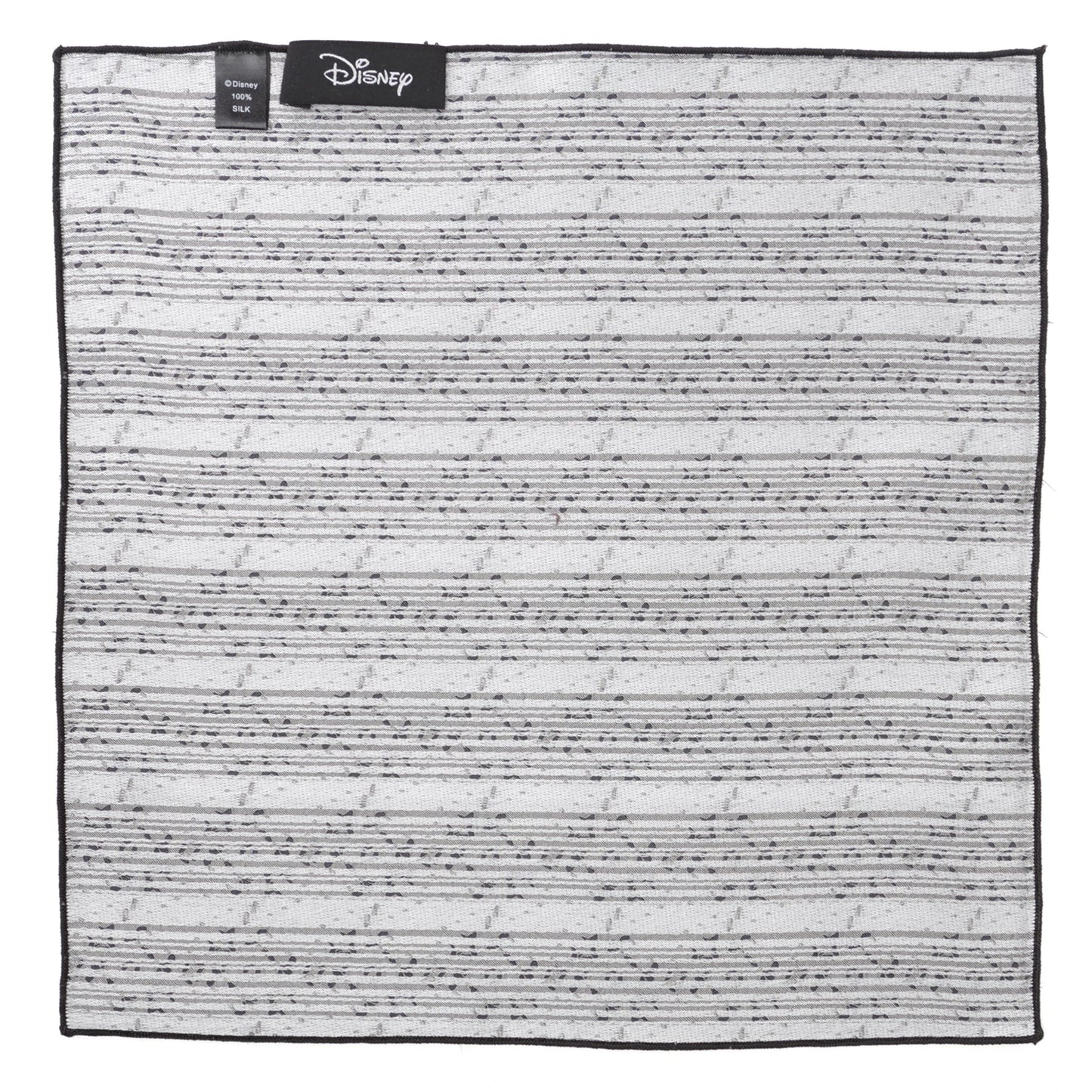 Black and white patterned blanket with Disney logo on a black border