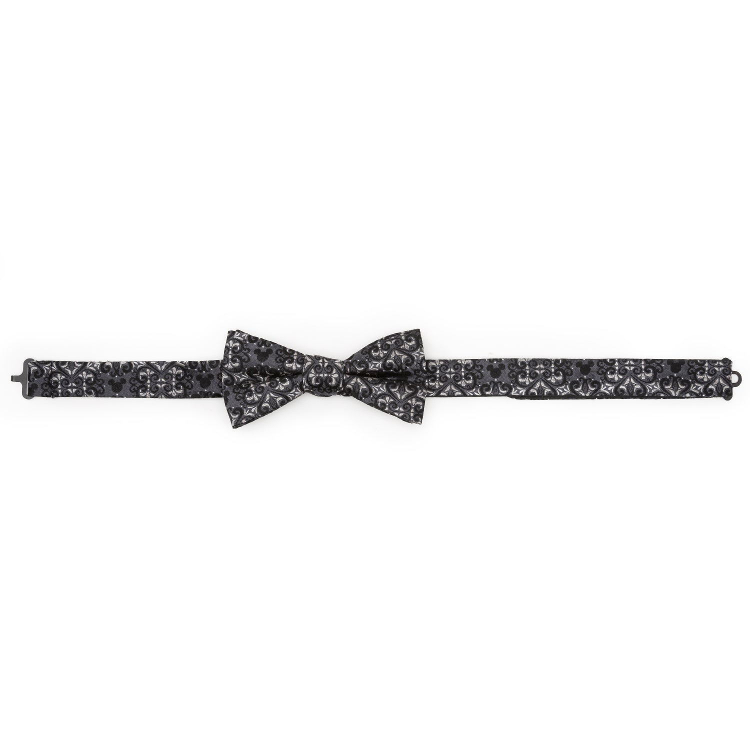 Black floral bow tie on a white background Disney bow tie, Mickey Mouse bow tie,