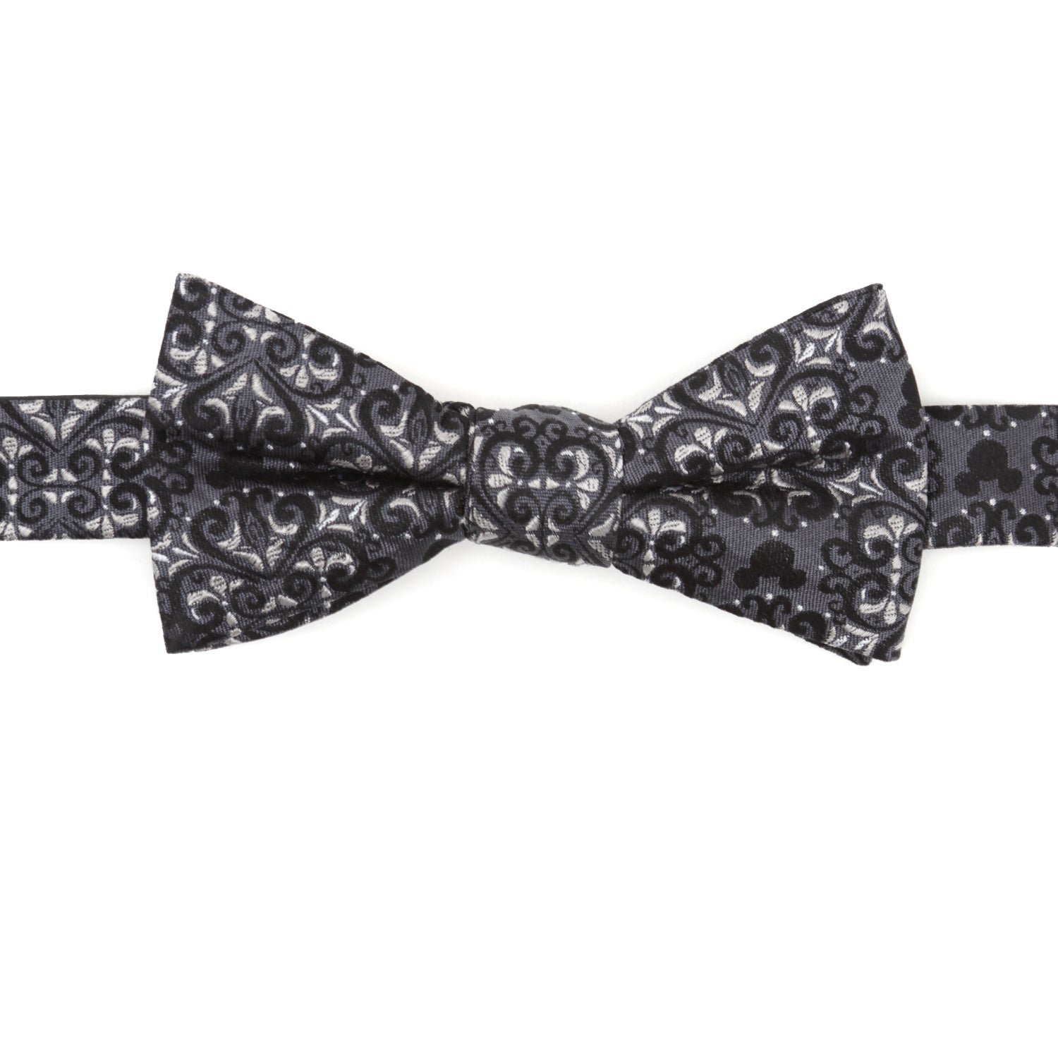 Black patterned bow tie on a white background Mickey Mouse