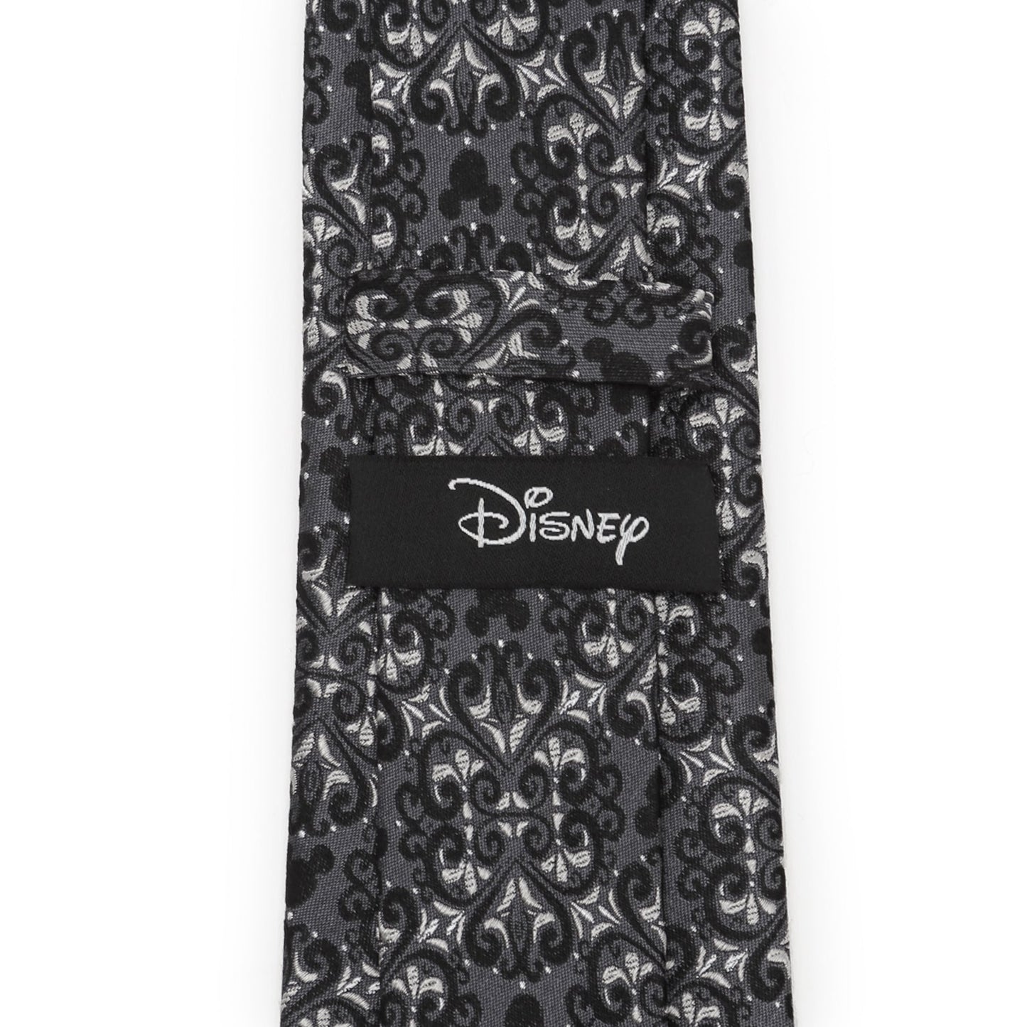 Patterned tie with a Disney label on a white background