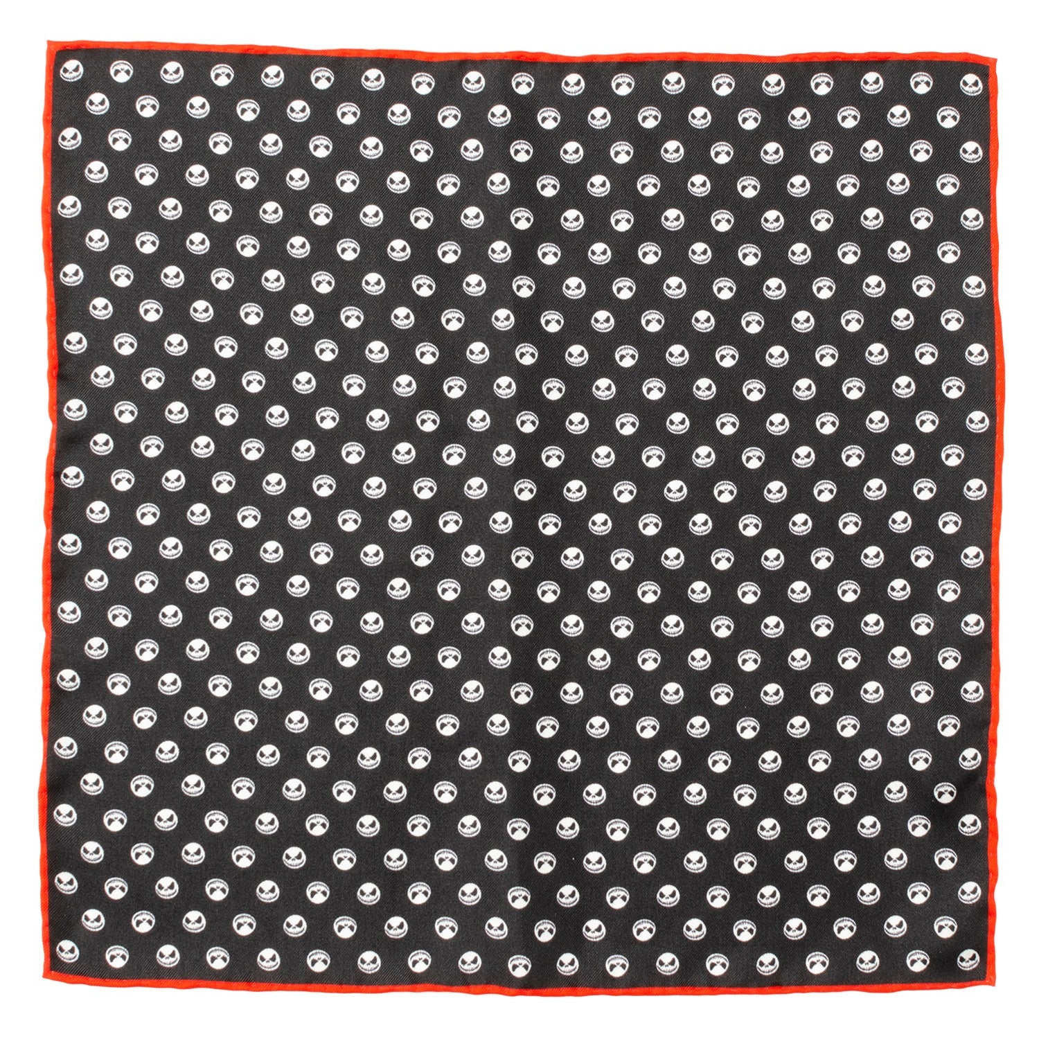 Disney Jack Skellington black silk pocket square for men