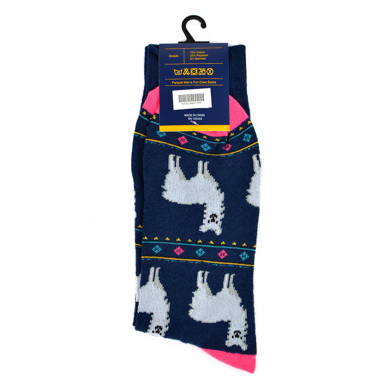 Men's Alpaca Novelty Socks South America Party Animal Pack Animal Fun Crazy Socks Llama Socks