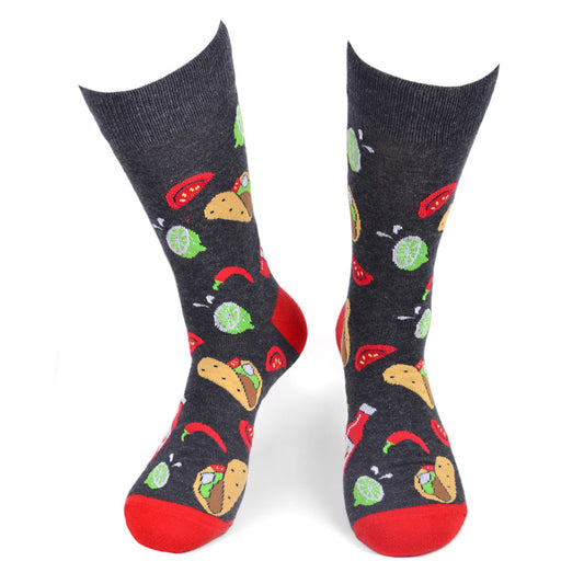 Taco Tuesday Socks Fun Novelty Socks Crazy Fun Mexican Food Crew Socks Groomsmen Wedding Socks