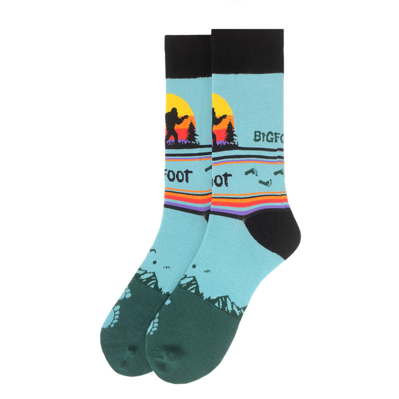 Wild Bigfoot Socks Men's Wild Outdoor Novelty Socks Gray Crazy Big Foot Wildlife Mountains Socks Mans Yeti Socks Great Gift Funny Socks