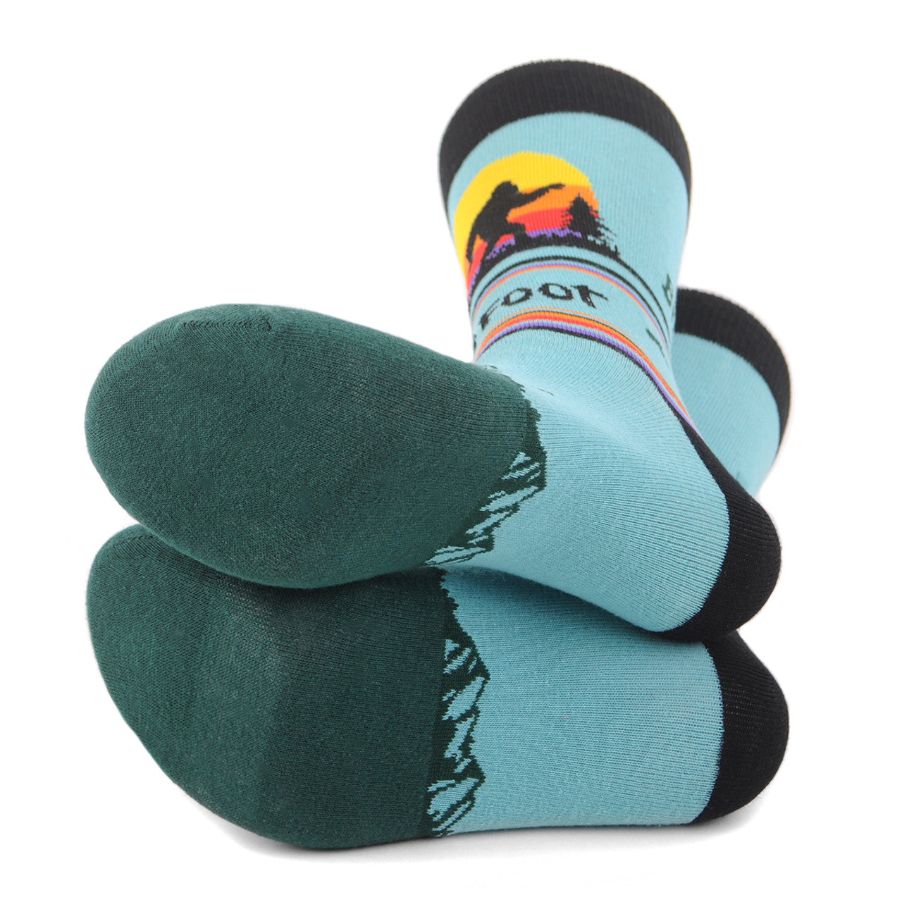 Wild Bigfoot Socks Men's Wild Outdoor Novelty Socks Gray Crazy Big Foot Wildlife Mountains Socks Mans Yeti Socks Great Gift Funny Socks