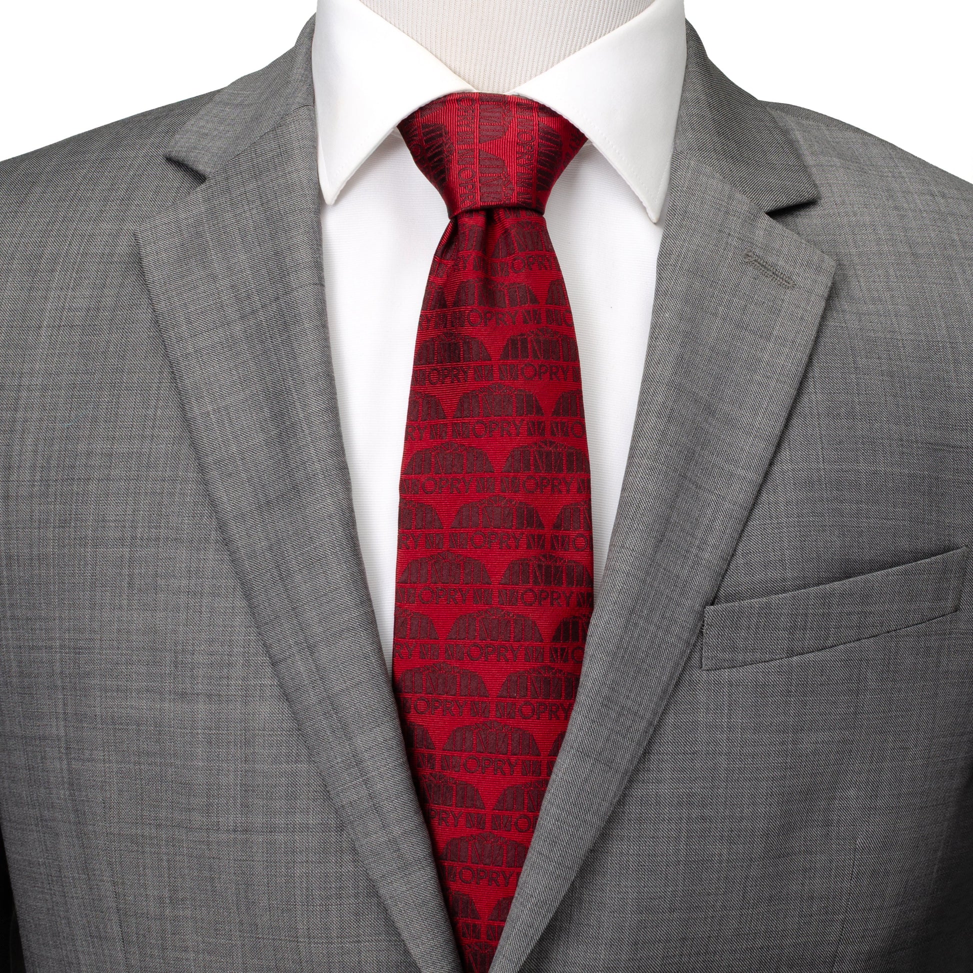 Grand Ole Opry Auditorium red men’s tie – official Nashville country music necktie