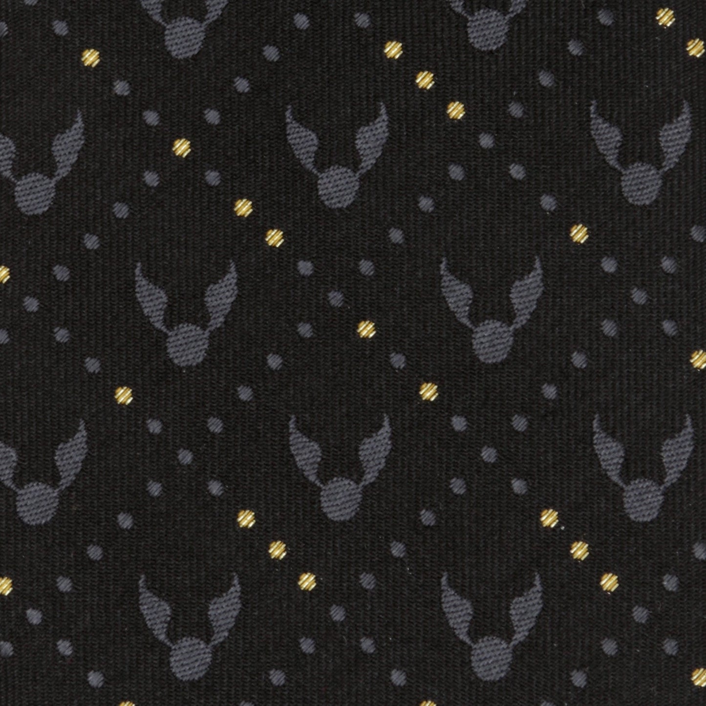 Harry Potter Golden Snitch Black Silk Men's Tie