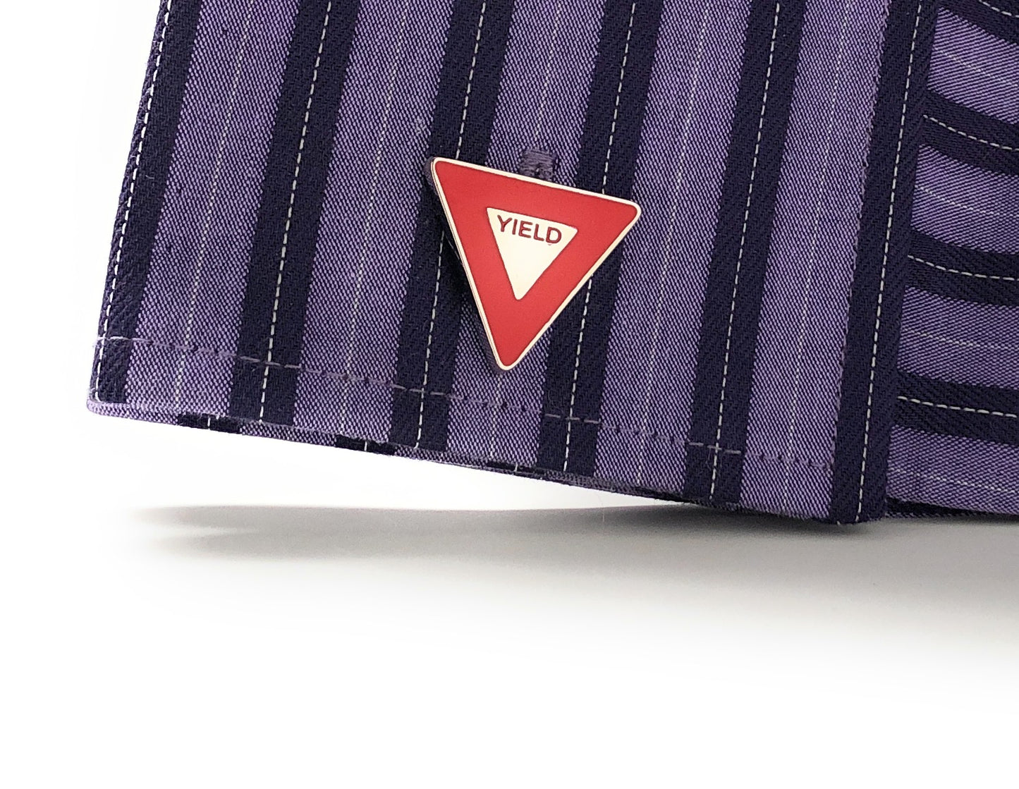 Yield Sign Cufflinks Yield Street Sign Red Enamel with Silver Highlights Cuff Links