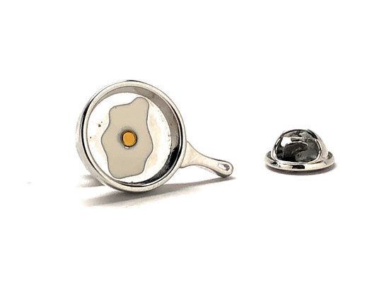 Fried Egg Pin Frying Silver Pan Sunny Side Up Lapel Pin Skillet Enamel Pin Cooking Lapel Pin Outdoors Camping Kitchen Cooking