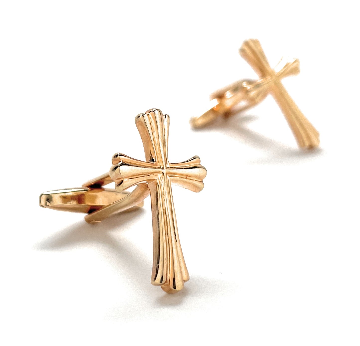Elegant Gold Cross Cufflinks – A Symbol of Faith and Sophistication Religious Gifts