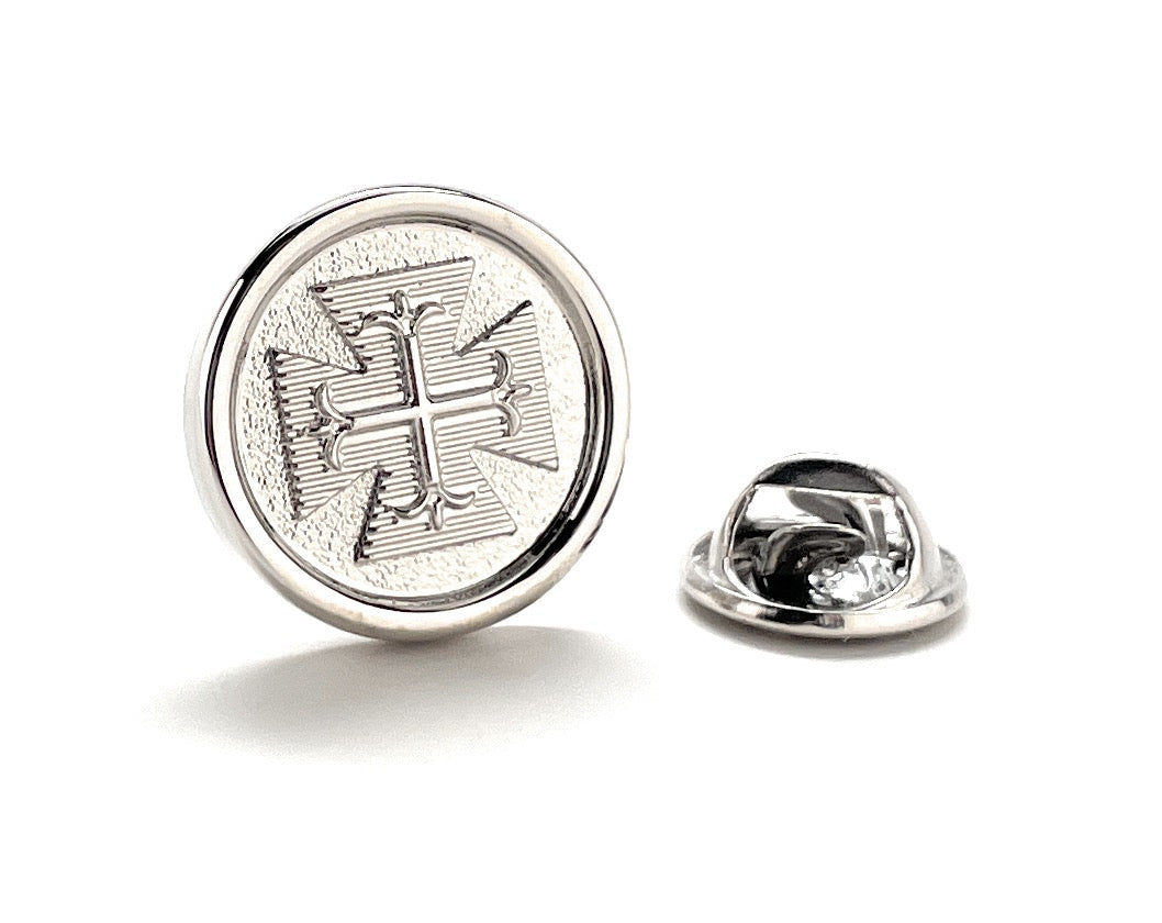 Bottoni Cross Pin Christian Gifts Cross Lapel Pin Silver Religious Gifts Pin