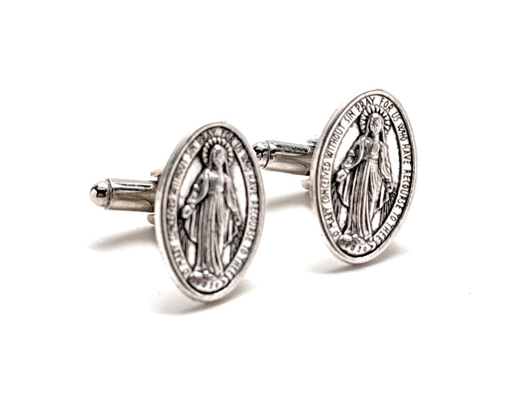Virgin Mary Catholic Cufflinks – Religious Jewelry for Men | Our Lady of Grace