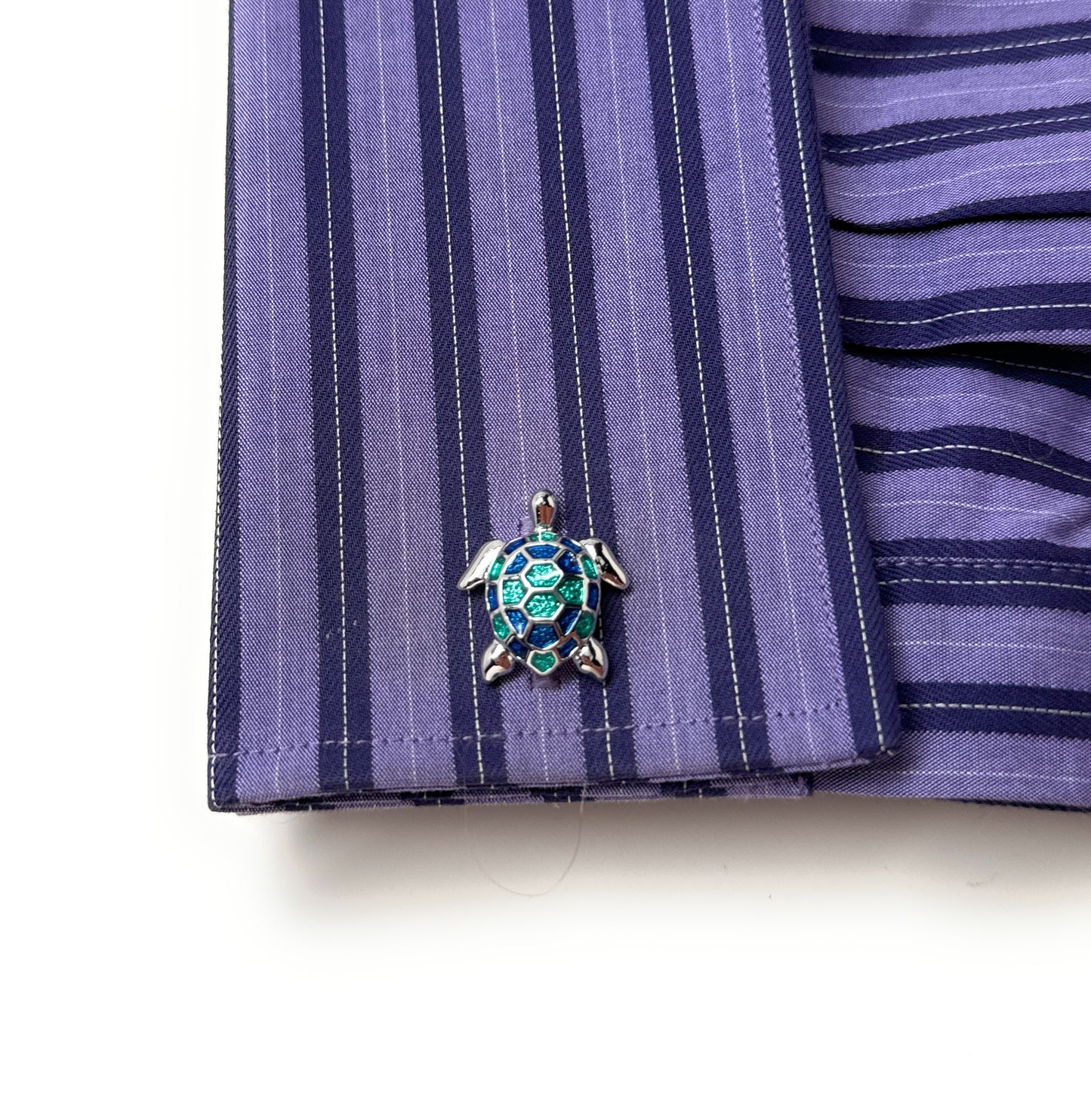 Sea Turtle Cufflinks Tropical Turtle 3D Ocean Silver