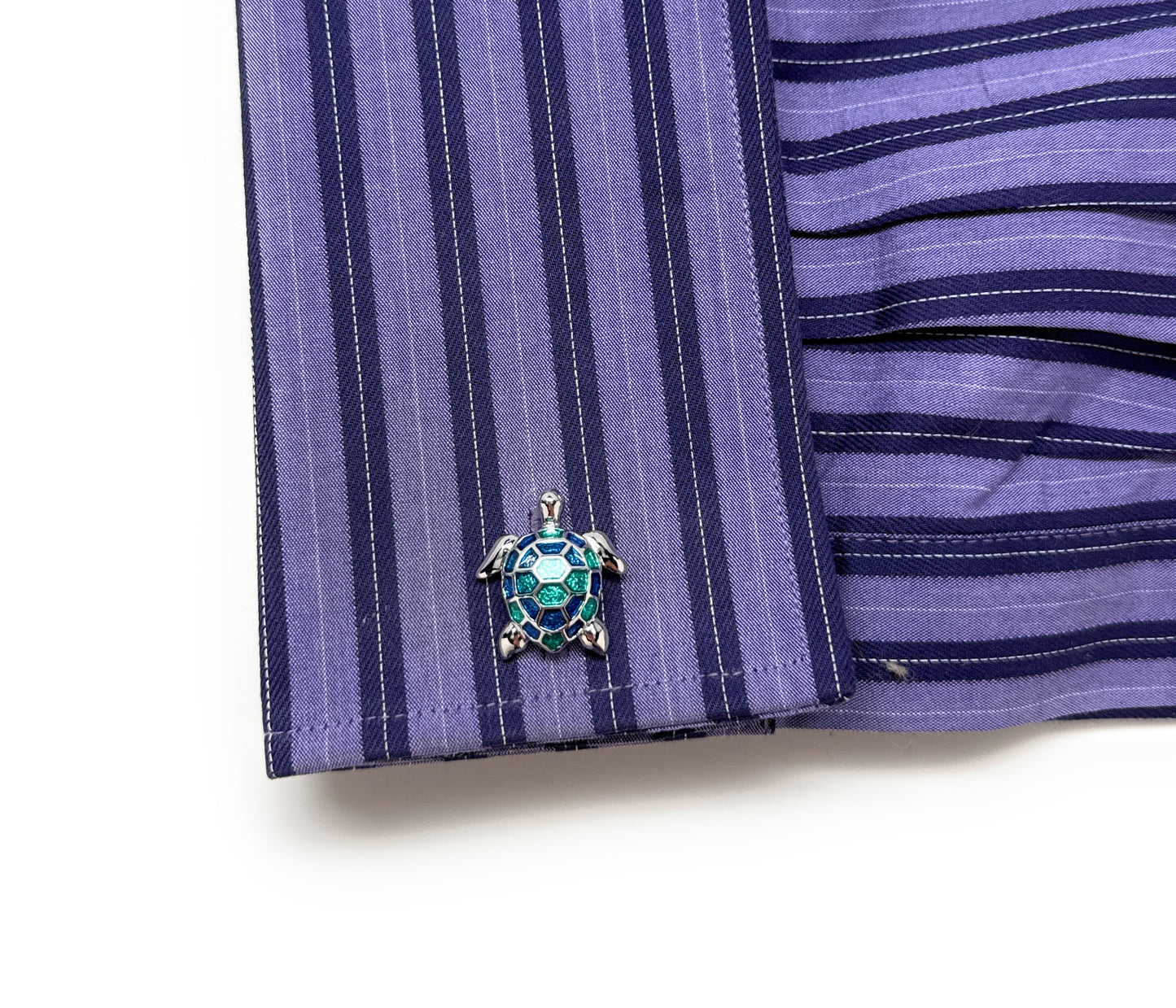 Sea Turtle Cufflinks Tropical Turtle 3D Ocean Silver