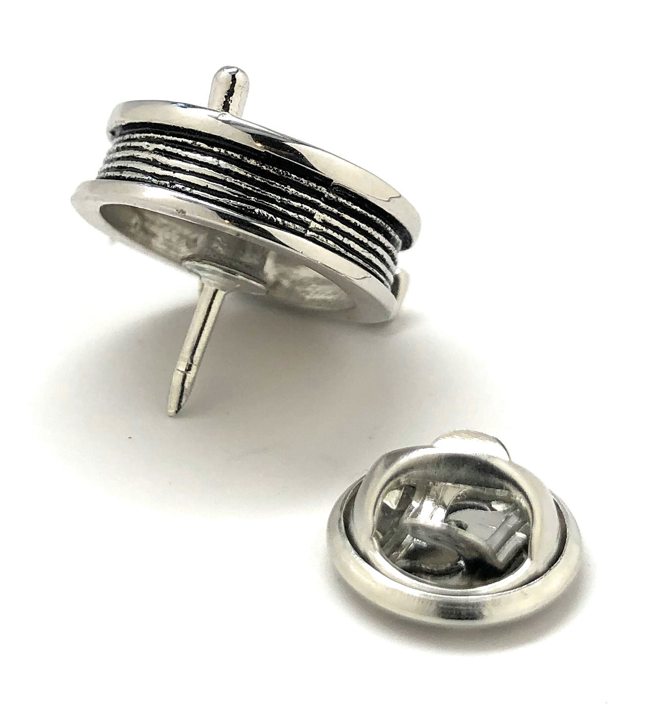 Fly Fishing Reel Lapel Pin - Trout River Fishing Enamel Pin | Perfect Gift for Dad