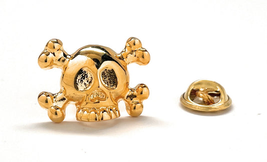 Port Royal Dead Man Skull Pin Gold Rhodium Platting Enamel Pin Skull and Cross Bones Pirate Cosplay Pin Pirates Skull Pin Backpack Pin