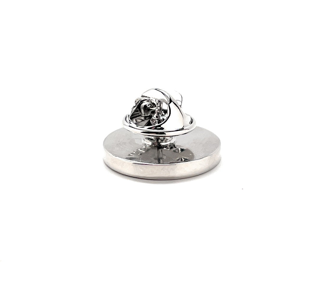Bullseye Lapel Pin Red and White Target Enamel Pin Lanyard Pin Tie Tack 3D Design Silver Trim