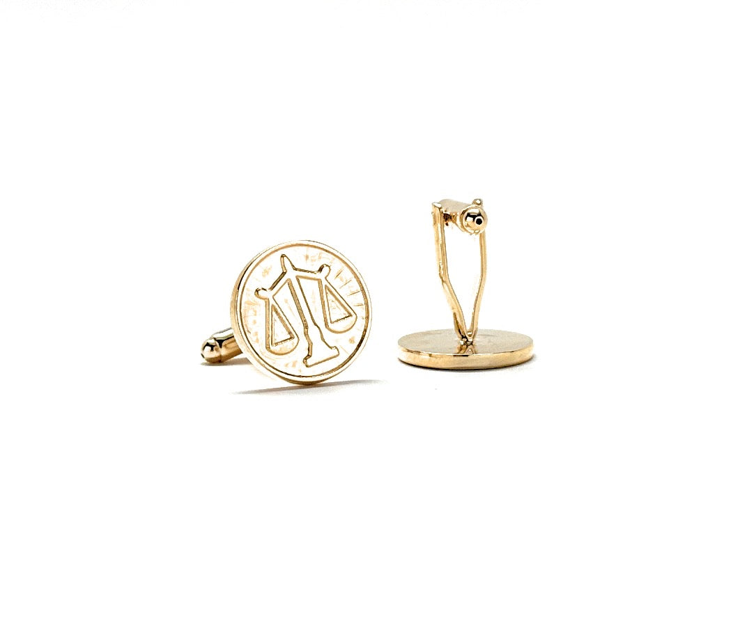 Attorney Gift Scales of Justice Cufflinks Gold Edition Attorney Gift Lawyer Gift Judge Lawyer Svg Cuffs Links Justice Scales (Iustitia Cufflinks)