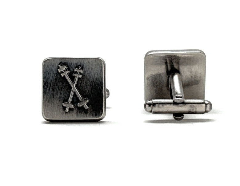 Vintage Ski Cufflinks Themed Cuff Links Ski Poles Skiing Skier Sport Cufflinks